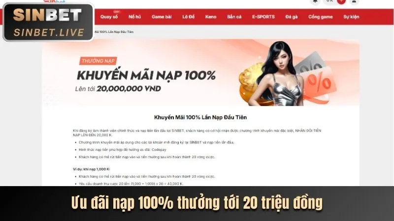 Thưởng chào mừng 99vn